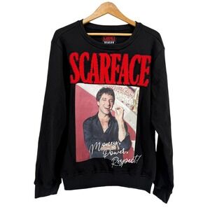 Scarface‎ X Reason Chenille Adult Small Pre-Owned Sweatshirt Money.Power.Respect